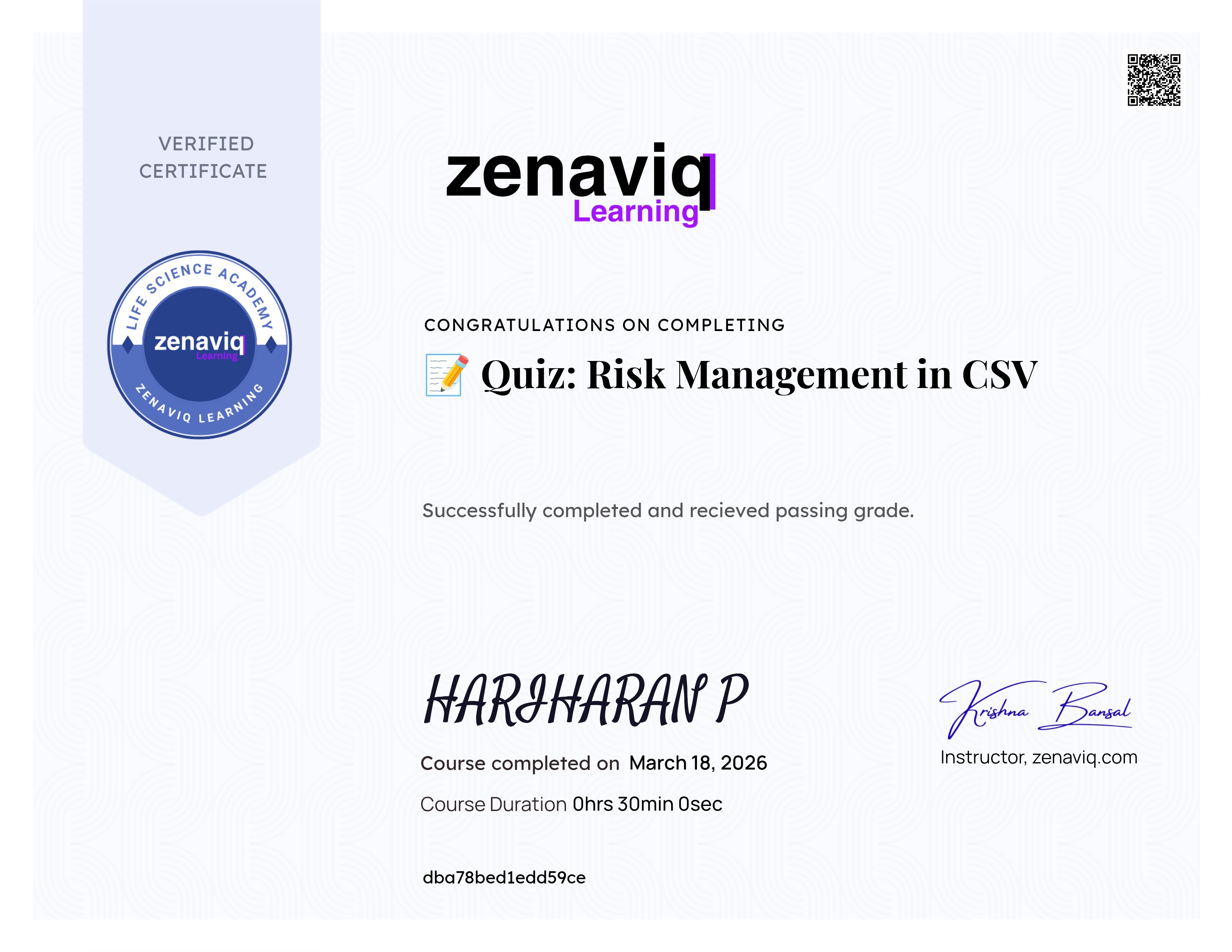 📝 Quiz: Risk Management in CSV